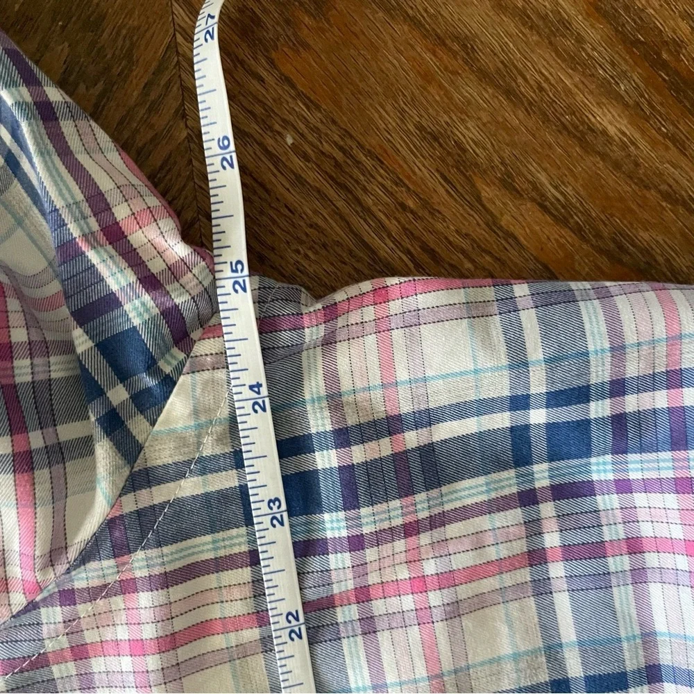 Peter Millar cotton Men's Plaid Shirt - Blue, Red, and White size large